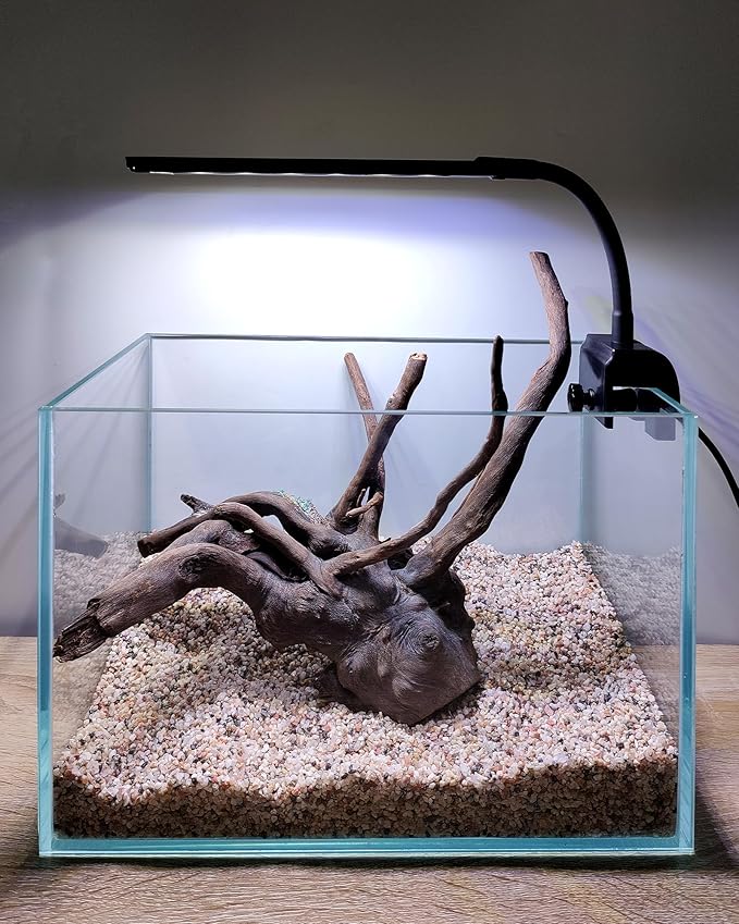 NICREW Fish Tank Clip on Light, Clamp Aquarium Light with White and Blue LEDs, 480LM, 10 Watts