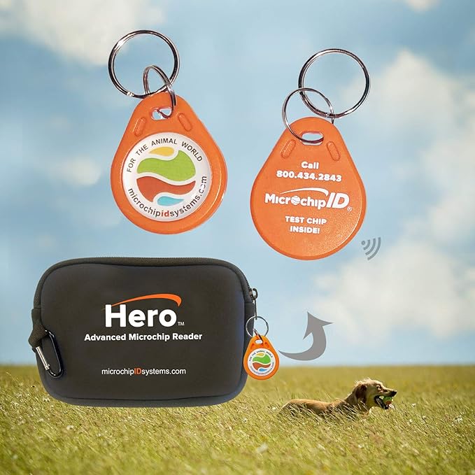 Hero Pet Microchip Reader, Bluetooth, Includes Case and Test Chip