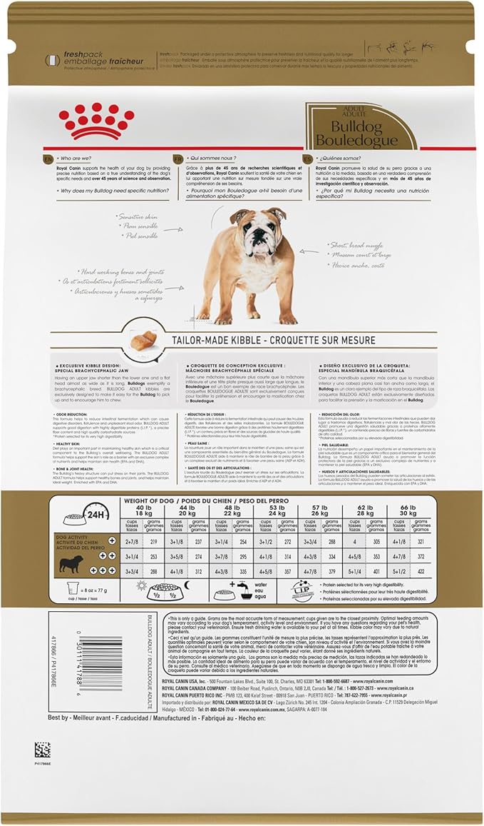 Royal Canin Bulldog Adult Dry Dog Food, 17 lb bag