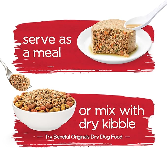 Beneful Purina Infused Wet Dog Food Pate, with Real Beef, Carrots and Spinach, with Bone Broth for Dogs - (8 Packs of 3) 3 oz. Sleeves