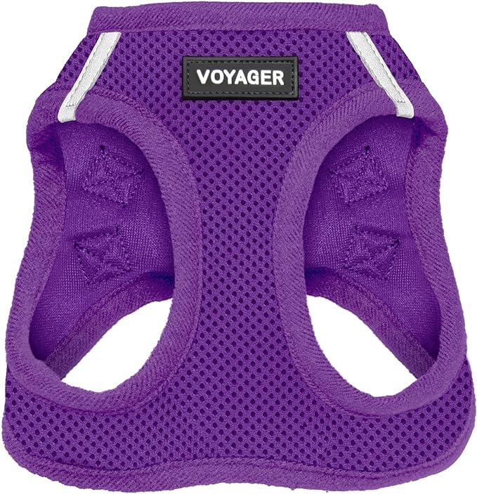 Voyager Step-in Air Dog Harness - All Weather Mesh Step in Vest Harness for Small and Medium Dogs and Cats by Best Pet Supplies - Harness (Purple), S (Chest: 14.5-16")