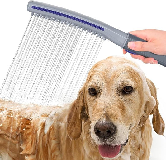 Professional Dog Shower Head, Dog Shower Attachment, Pet Shower Head for Dogs, Indoor Outdoor Dog Bath Wand Sprayer Includes 8-Foot Flex Hose, 3 Spraying Mode On/Off