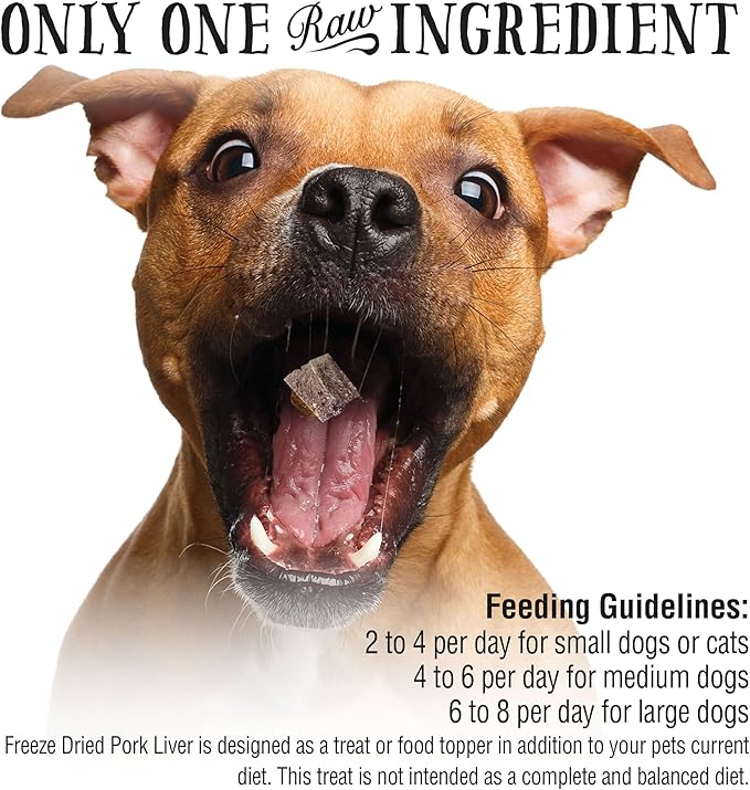 Northwest Naturals Raw Rewards Freeze-Dried Pork Liver Treats for Dogs and Cats - Bite-Sized Pieces - Healthy, 1 Ingredient, Human Grade Pet Food, All Natural - 10 Oz (Packaging May Vary)