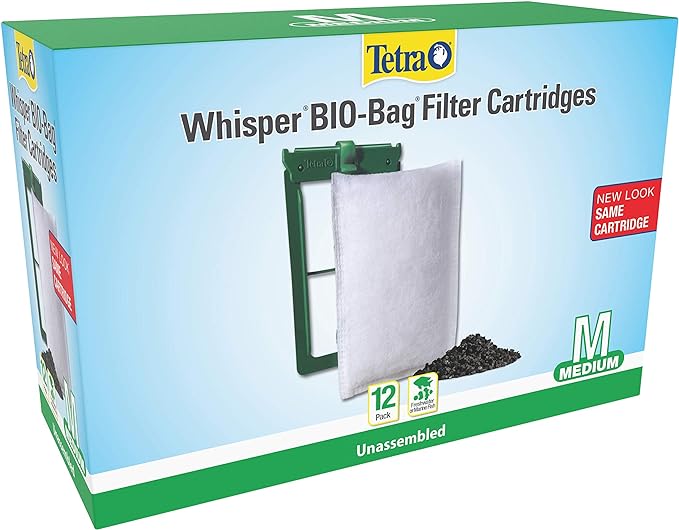 Tetra Whisper Bio-Bag Filter Cartridges For Aquariums - Unassembled Medium, 12 Count (Pack of 1)