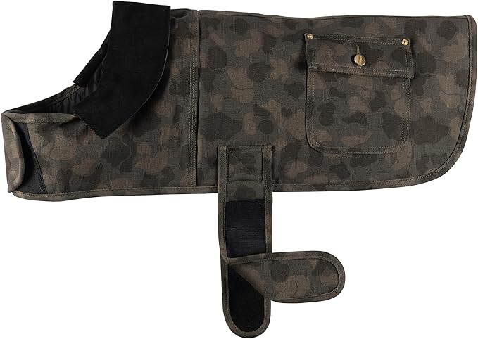 Carhartt Firm Duck Insulated Dog Chore Coat, Duck Camo Tarmac, Medium