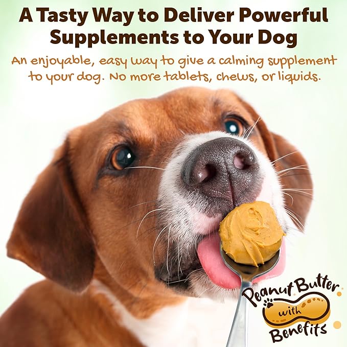 Riley's Calming Peanut Butter for Dogs - Dog Peanut Butter Calming Aid - Separation Anxiety Relief for Dogs - 8.46 oz