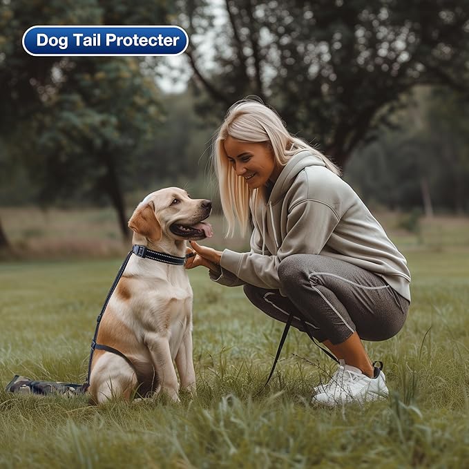 Dog Tail Protector for Wounds, Happy Tail Bandage and Adjustable Cover, No Chew Dog Bandages for Wound Healing, Tail Wound Protector for Dogs, Durable Dog Tail Cover, Dog Wound Guard（M）…