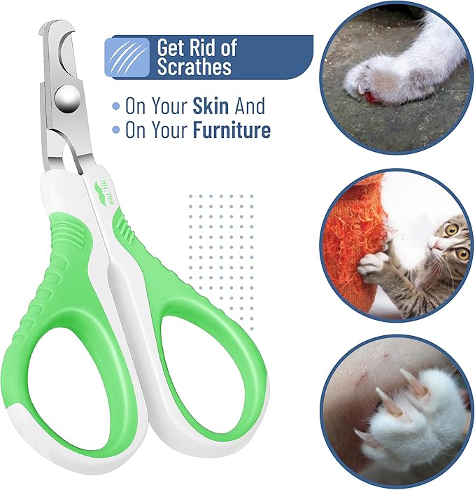 Mr. Pen- Cat Nail Clipper, Spring Green & White Cat Nail Trimmer, Cat Nail Clippers, Cat Claw Clippers, Cat Clippers for Nails, Pet Nail Clippers, Kitten Nail Clipper, Small Dog Nail Clipper