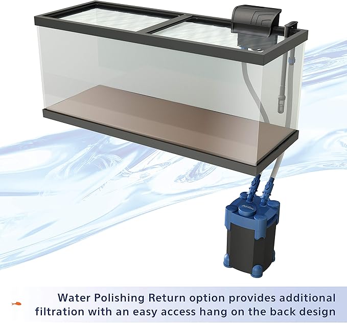 Aqueon QuietFlow Aquarium Fish Tank Canister Filter For 55-100 Gallon Aquariums