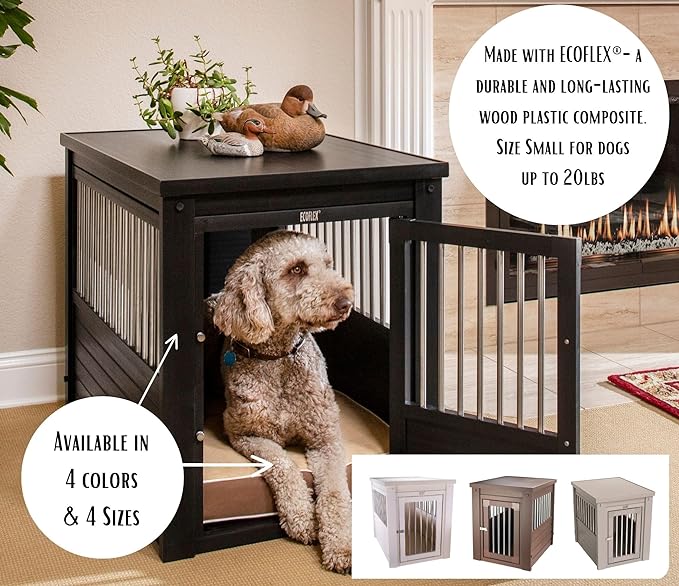 New Age Pet ecoFLEX Pet Crate/End Table, Large, Espresso