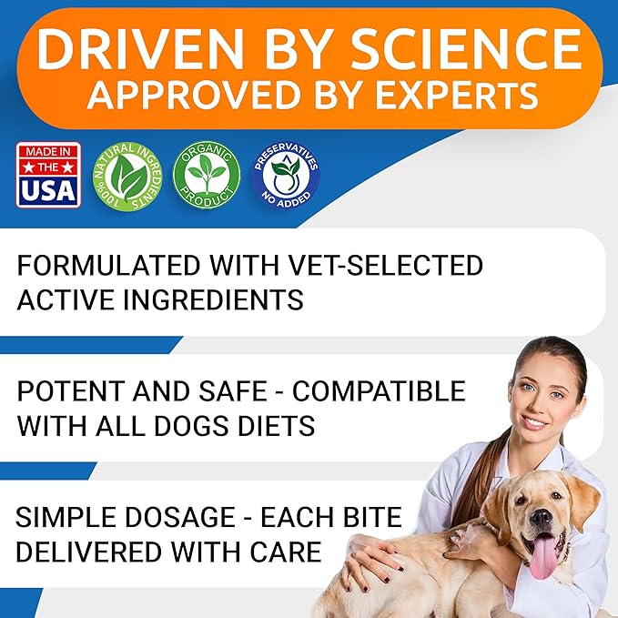 BARK&SPARK Advanced Dog Allergy Itch Relief Chews - Skin Probiotics w/Fish Oil Omega 3 - Itchy Skin Relief Pills - Anti Itching Licking - Skin Allergies Treatment Immune Supplement Colostrum-120 Bacon