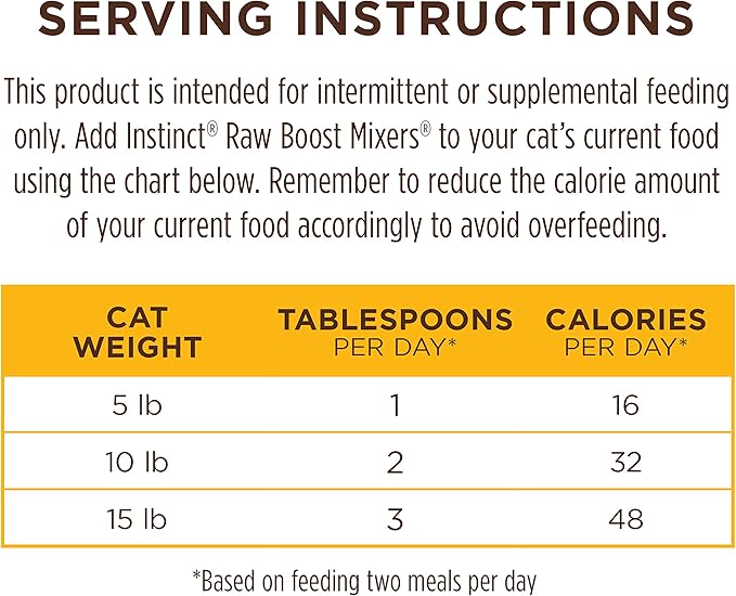 Instinct Raw Boost Mixers Freeze Dried Raw Cat Food Topper, Grain Free Cat Food Topper 6 Ounce (Pack of 1)