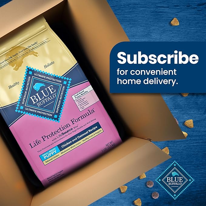 Blue Buffalo Life Protection Formula Small Breed Puppy Dry Dog Food with DHA, Vital Nutrients & Antioxidants, Made with Natural Ingredients, Chicken & Oatmeal Recipe, 15-lb. Bag