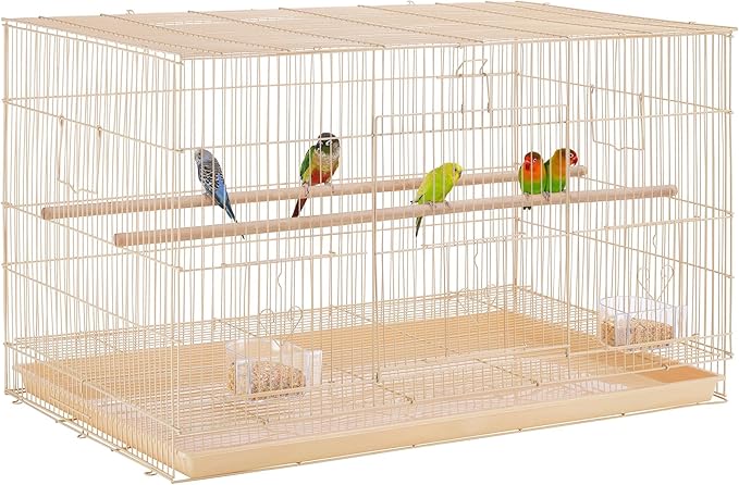 Yaheetech 30'' Length Flight Bird Cage Metal Extra Space Parrot Cage for Small Parrots Cockatiels Budgies Parakeets Conures