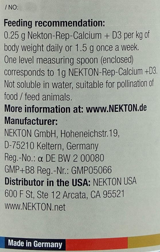 Nekton Rep-Calcium Plus D3 Reptile Supplement, 35gm