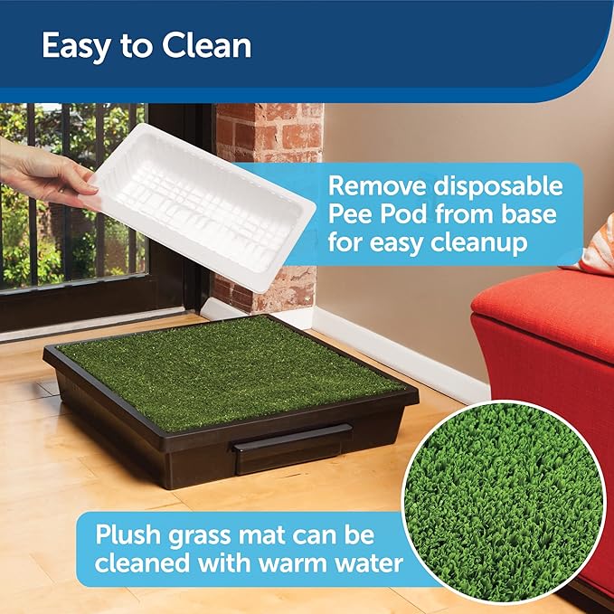 PetSafe Pet Loo Portable Dog Potty - Pet Toilet Alternative for Puppy Pads - Small - Perfect for House Training - Easy-to-Clean Grass Mat