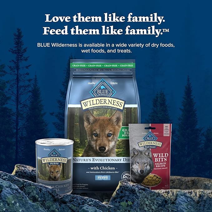 Blue Buffalo Wilderness Puppy High-Protein Dry Dog Food with Real Chicken, Grain-Free, Made in the USA with Natural Ingredients, Chicken, 4.5-lb. Bag