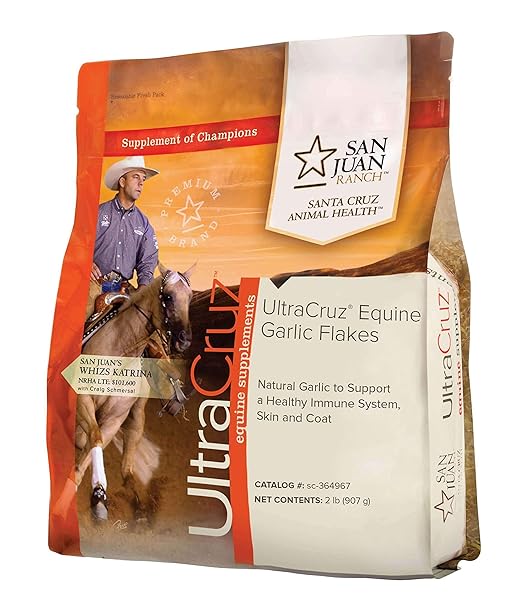 UltraCruz Equine Garlic Flakes Supplement for Horses, 2 lb