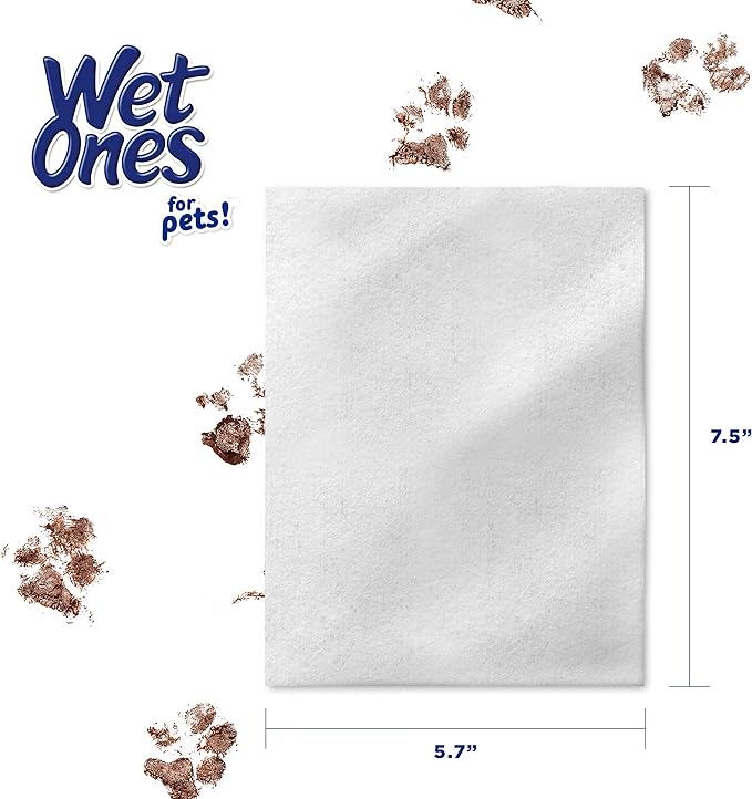 Wet Ones for Pets Desmellizing Multi-Purpose Dog Wipes with Baking Soda Dog Desmellizing Wipes for All Dogs in Tropical Splash Scent, Wet Ones Wipes for Desmellizing Dogs| Hundred Ct Pouch Dog Wipes