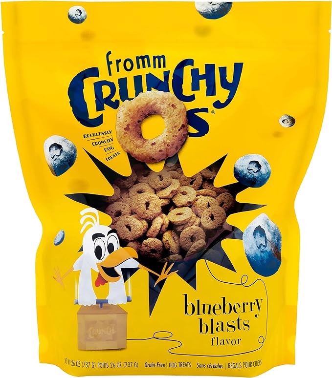 Fromm Crunchy Os Blueberry Blasts Dog Treats - Premium Crunchy Dog Treats - Chicken Recipe - 26 oz