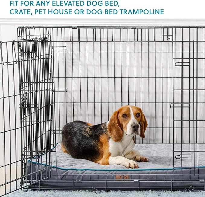 Bedsure Orthopedic Dog Bed for Large Dogs - Memory Foam, 2-Layer Thick Pet Bed with Removable Washable Cover and Waterproof Lining (36x27x3.5 Inches), Dog Mattress, Grey