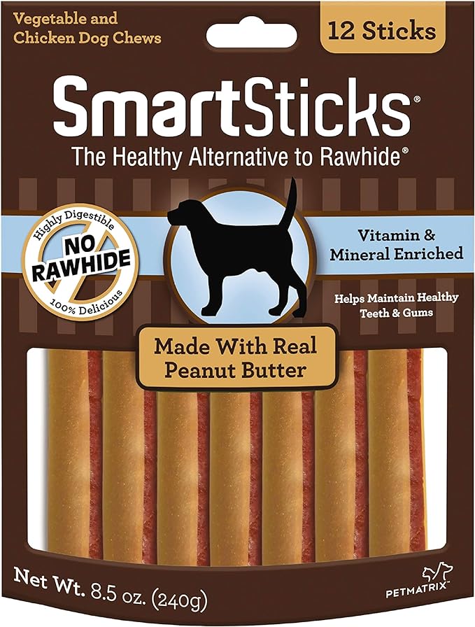 SmartBones SmartSticks, Treat Your Dog to a Rawhide-Free Chew Made With Real Meat and Vegetables