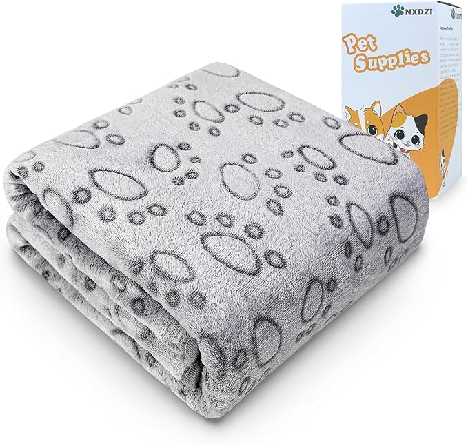 1 Pack Dog Blankets Washable - Soft Dog Blanket for Medium Dogs and Cats,Fluffy Flannel Pet Blanket Mat Cover for Bed Couch, Cute Print Puppy Blanket 60" x 50"