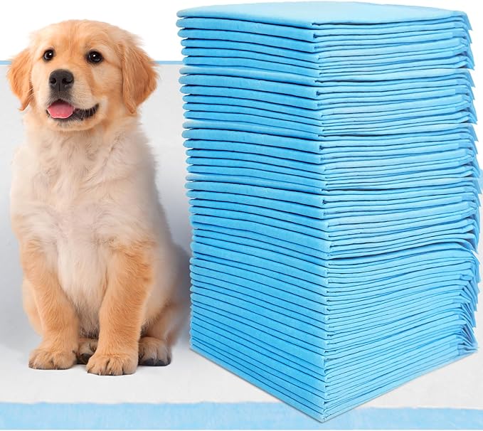 CALPALMY XL Pet Training Pee Pads (50-Count) - X-Large 28" x 34" Training Pad, Disposable Thicken Pee Pads for Dogs, Puppies, Large Dogs, Cats, and Rabbits - Quick Absorb Doggie Potty Pads