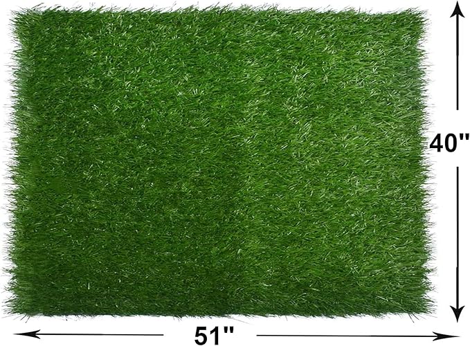 51" x 40" Lawn Grass Synthetic Turf, Fake Grass Artificial Thick Pet Mat Faux Grass for Indoor/Outdoor Landscape