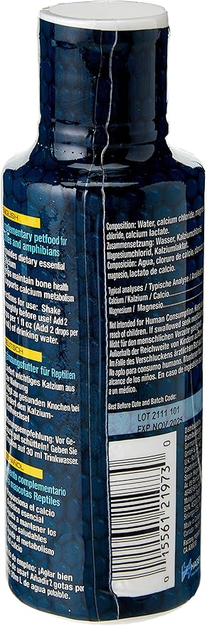 Exo Terra Exo Terra Calcium Liquid, Calcium,Magnesium Supplement, 120 ml