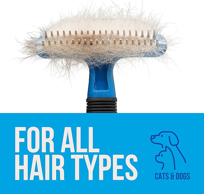 Pat Your Pet Dog Shedding Brush, Double Raw Undercoat Rake for Dogs, Cats and Pets Brush, Deshedding Dog Brush for Medium Long Loose Hair