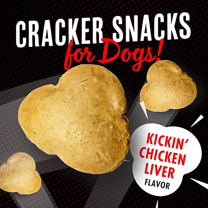 Fromm Pop'etts Kickin' Chicken Liver Cracker Dog Snacks - Premium Dog Treats - Liver Recipe - 6 oz