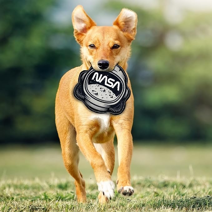 NASA Helmet Tough Dog Toy, Space Helmet Toy for Dogs and Cats, with NASA Logo and Design, Tough Toy for Dogs