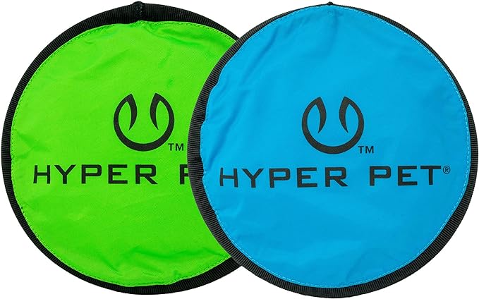 Hyper Pet Flippy Flopper 9" Flying Disc Soft Dog Toy, Floats in Water & Safe on Teeth, for All Breeds, Pack of 2 (Colors May Vary)