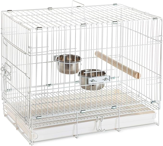 Prevue Pet Products Travel Bird Cage 1305 White, 20-Inch by 12-1/2-Inch by 15-1/2-Inch