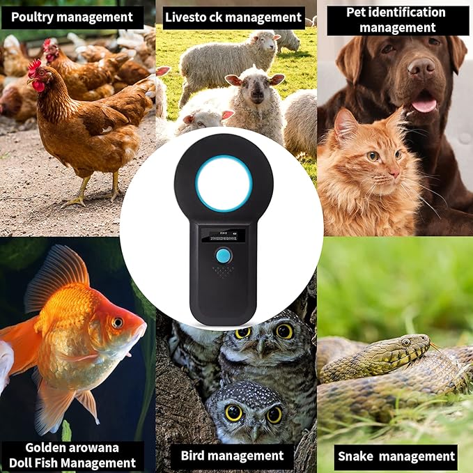 Pet Microchip scanner, Animal Microchip Tag Reader Scanner,Three ways to connect,recognize quickly,Identify The farther distance