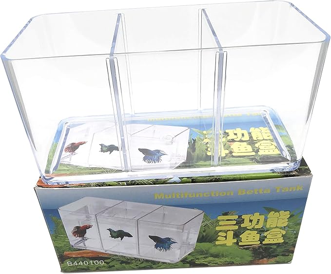 Aquarium Fish Tank Breeder Box 3 Room Separation Incubator Shrimp Isolation Hatchery (2 Segregation Board)