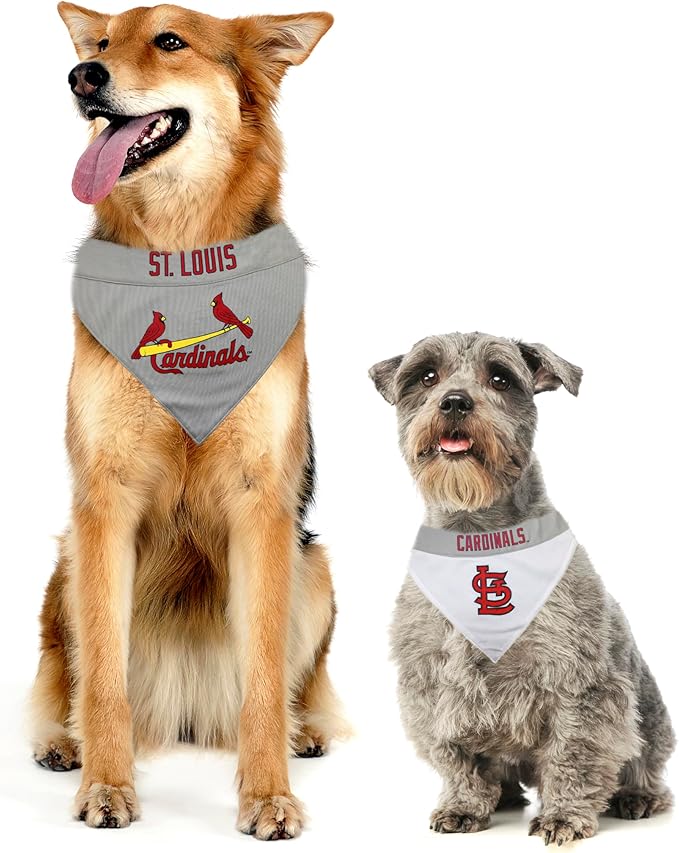 Pets First SLC-3217-L-XL MLB Saint Louis Cardinals Reversible Pet Bandana, Large/X-Large, MLB Team Color