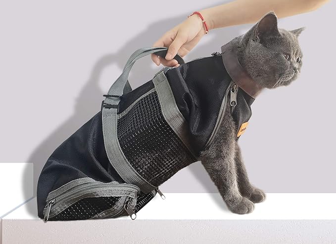 Cinf Cat Nail Clipping Cleaning Grooming Restraint Bag No Scratching Biting for Bathing Nail Trimming Injecting Examining