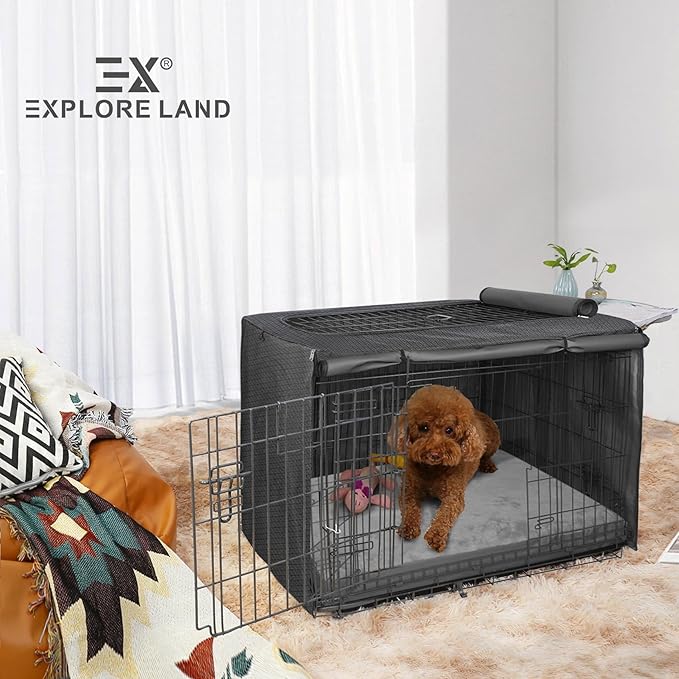 Waterproof Dog Bed Cover Machine Washable Fluffy Dog Bed Replacement Cover for 30 Inch Crate, 30Lx20Wx3.5H inch, Gray