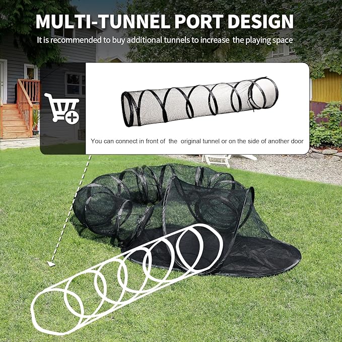 Rest-Eazzzy Outdoor Cat Enclosures, Portable Cat Tent for Outside Cat Enclosure for Indoor Cats, Catio Outdoor Cat Enclosure for Kitty and Small Animals, Outdoor Cat Playpen with Tunnel, Storage Bag