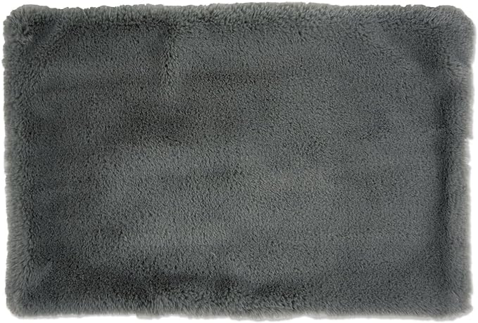 Bone Dry Faux Fur Pet Cage Liner, XXX-Large - 29 x 48", Gray