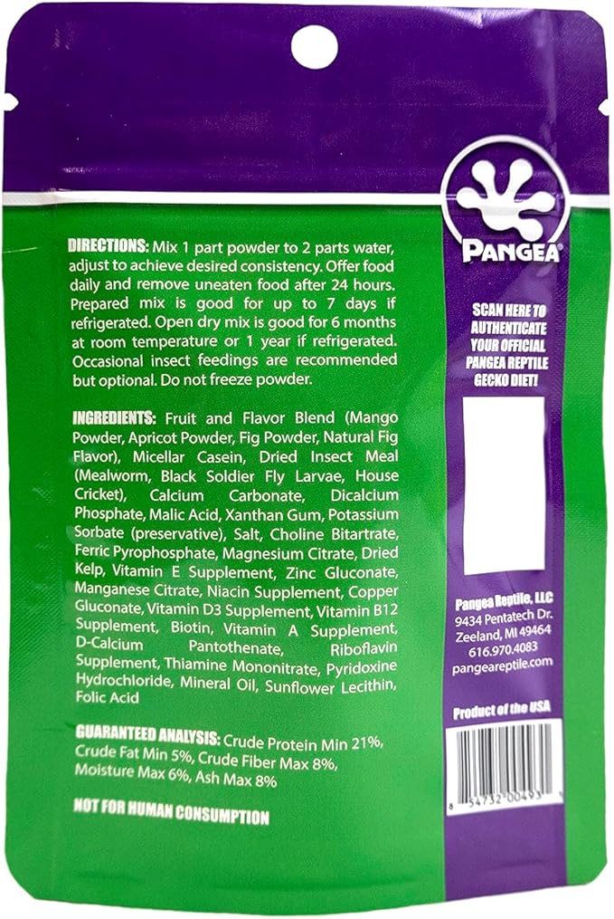 Pangea Fruit Mix Fig & Insects Crested Gecko Complete Diet (2 oz)