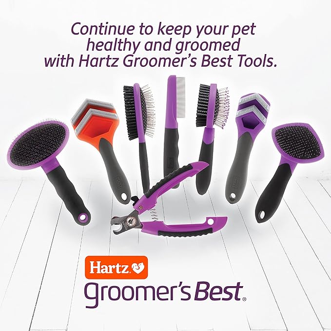 Hartz Groomer's Best Fur Fetcher De-Shedder Cat Brush,Black