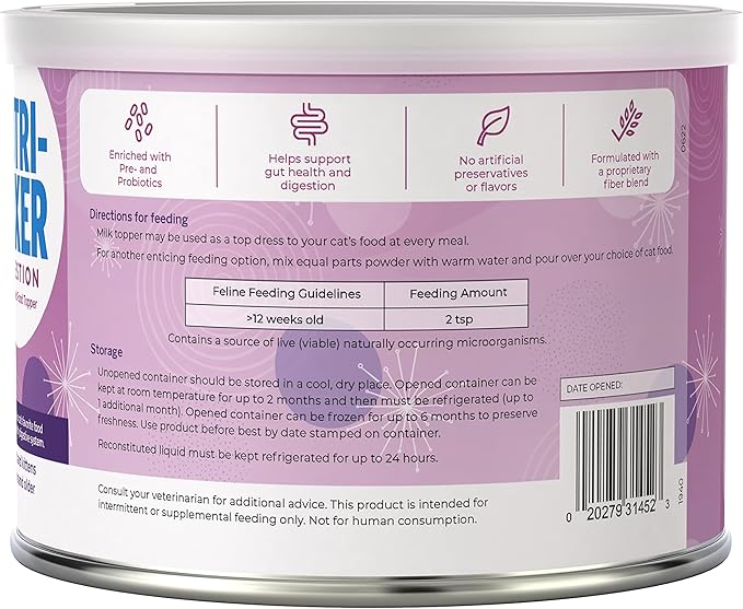 Pet-Ag Nutri-Mixer Digestive - 6 oz - Milk-Based Food Topper for Cats & Kittens 12 Weeks and Older - Easy to Digest