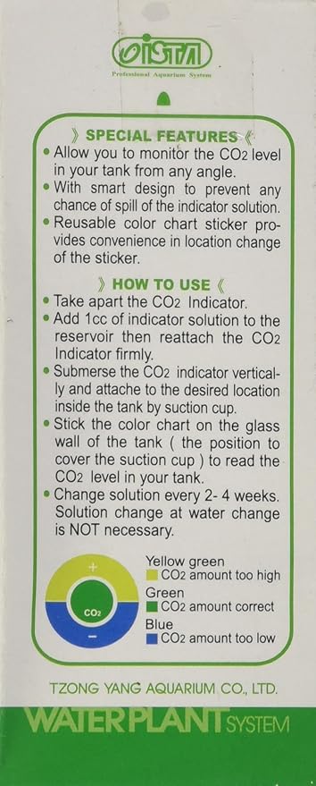 Aquarium Supplies CO2 Indicator All Angle View- Drop Checker Long Term Monitor Test Real time Kits