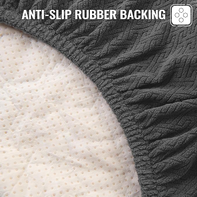 nanbowang Waterproof Dog Bed Covers Replacement Washable Pet Hair Easy to Remove, Dog Pillow Cover Quilted, Pet Bed Cover Lovely Puppy Bed Cover for Dog/Cat (35X44X6 (1pack), dark grey)