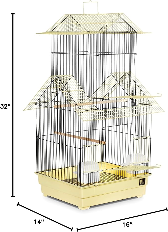 Prevue Pet Products Beijing Bird Cage, Yellow and Black