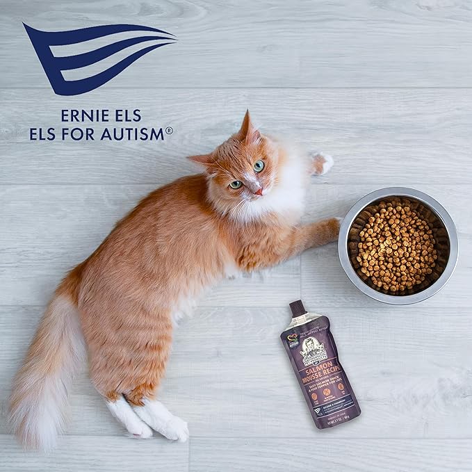 Ernie Els Premium Salmon Mousse Topper for Cat Food - Omega-Rich, Grain-Free Cat Treat (Pack of 2)