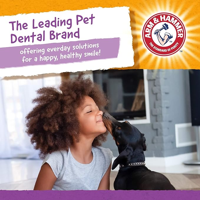 Arm & Hammer for Pets Smilies Dental Chews for Dogs | Dental Chews Fight Bad Dog Breath, Plaque & Tartar Without Brushing | Fresh Mint Flavor, 8 Pieces Dog Dental Treats, 4 Pack